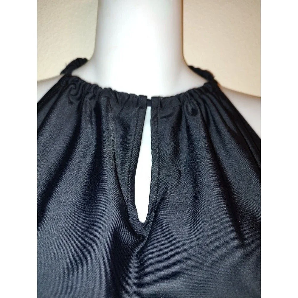 New with tag Women Swimsuits for All Black One Piece Swim Dress w Briefs Size 22